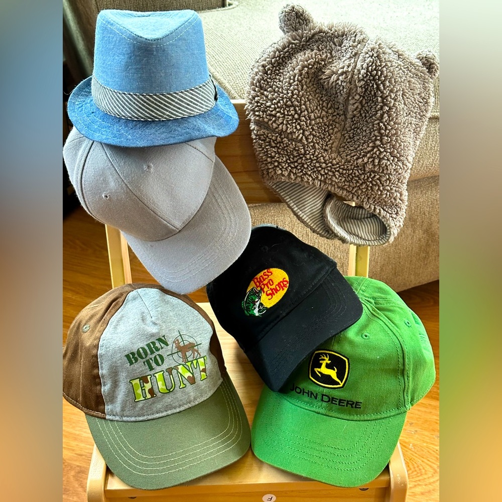 John Deer Bass Pro Shop Carters Top Level Toddler Hat Cap Bundle 6pc